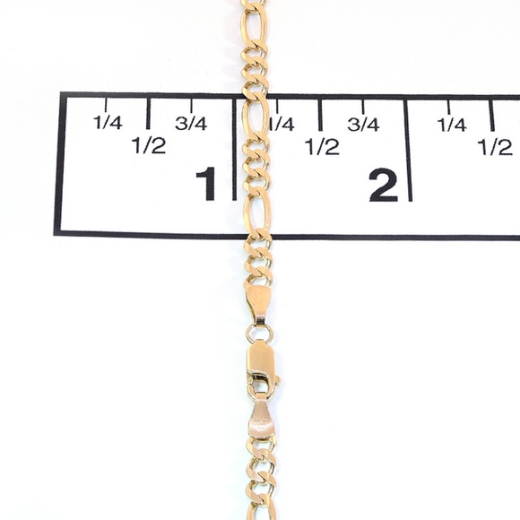 14K Yellow Gold Figaro Link 24 Inch Chain 14.2 Gr